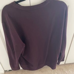 Express Striped Long Sleeve T shirt in maroon size medium